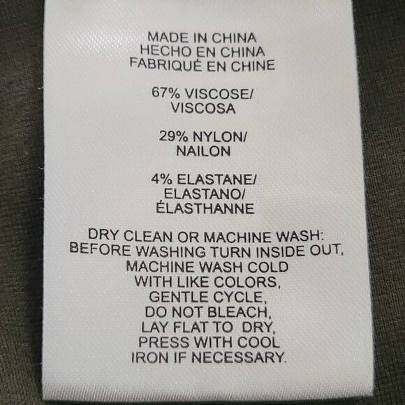 Jones New York Women's Pull On Pintuck Straight Wide Leg Soft Pants Green Size S - Picture 10 of 10